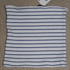 Brandy Melville striped navy/white tube top
